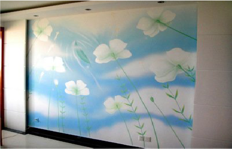 德安画墙绘怎么画好白云的蓬松感？