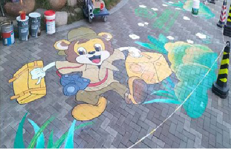 德安夏季画地面彩绘会遇到的问题