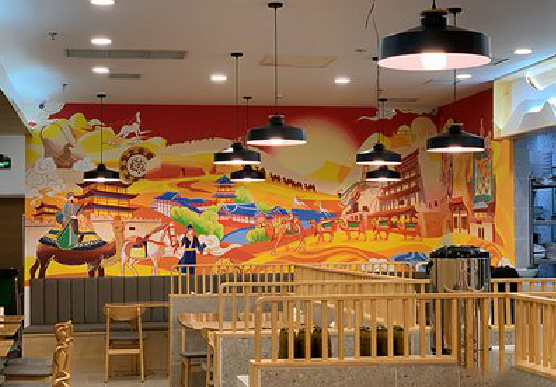 德安商业空间彩绘介绍。