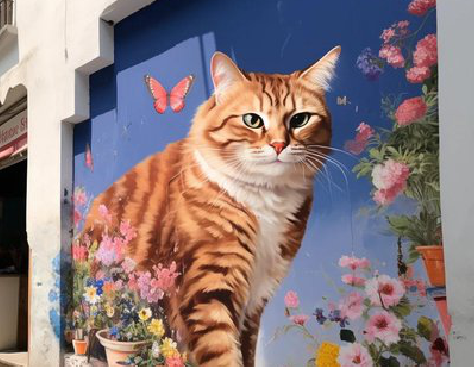 德安自己绘制有个性的手绘墙