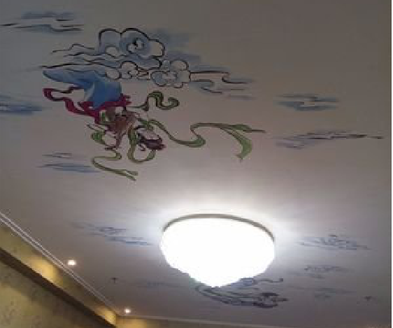 德安如何快速绘制天花板上的手绘墙？